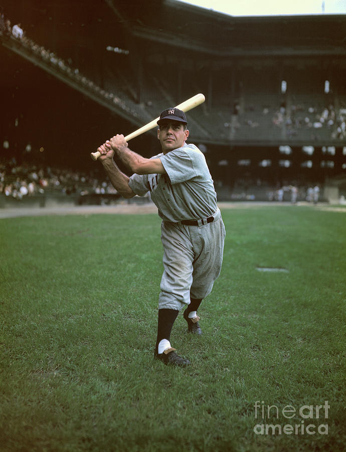 New York Yankee Charlie Keller Holding Photograph by Bettmann