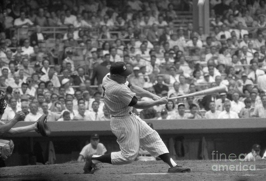 New York Yankees Batter Mickey Mantle Photograph by Bettmann