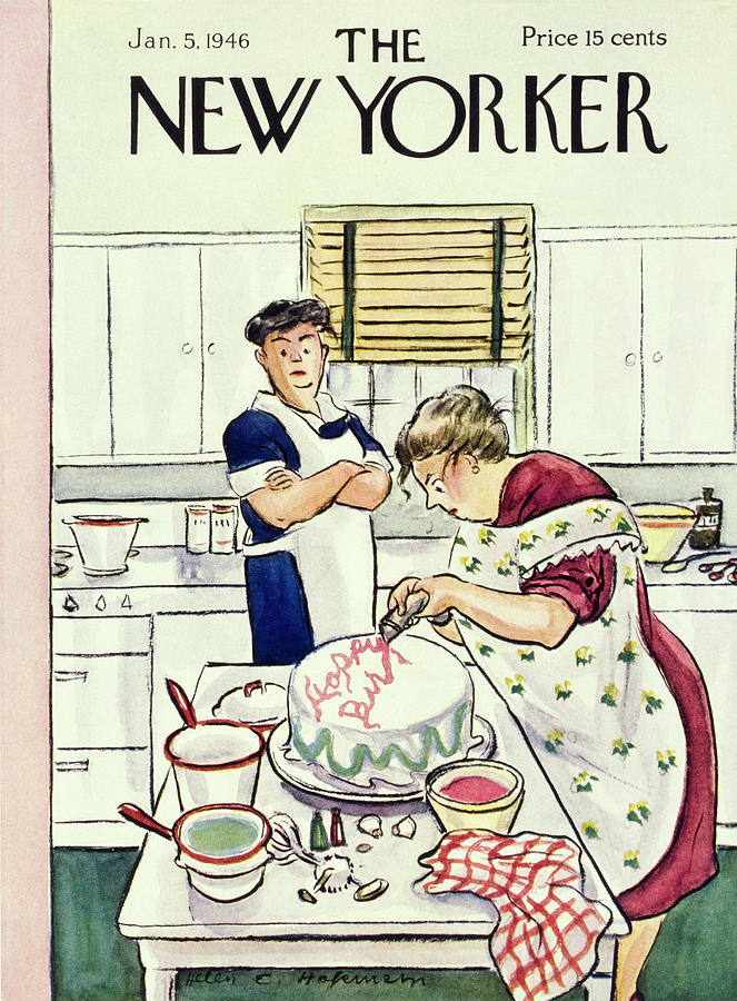 New Yorker January 5 1946 Painting by Helene E Hokinson