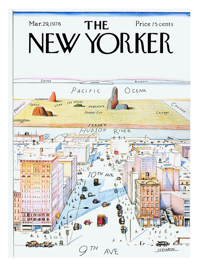 New Yorker March 29, 1976 by Saul Steinberg