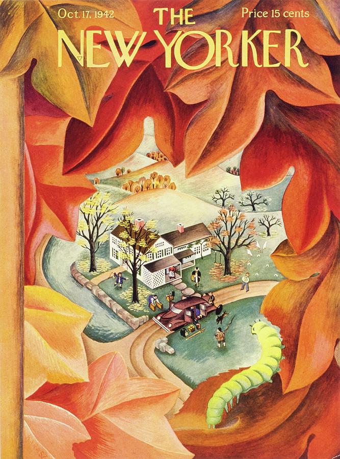 New Yorker October 17 1942 Painting by Ilonka Karasz