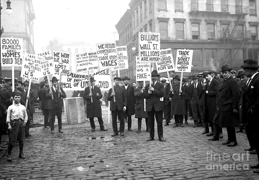 New Yorks Unemployed Protest, Police Photograph by New York Daily News Archive