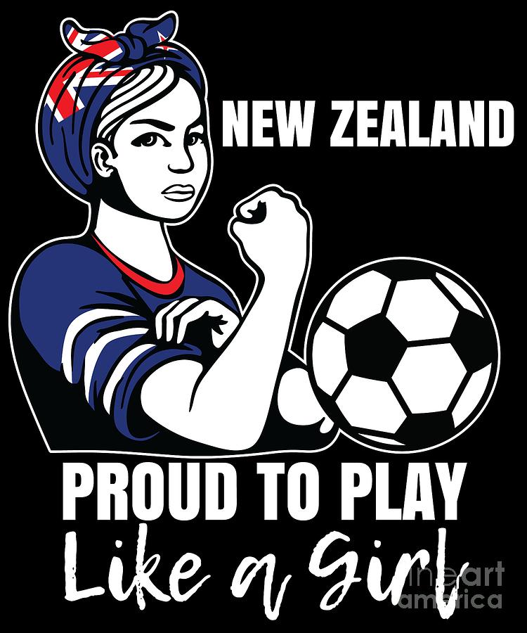 New Zealand Womens Soccer Kit France 2019 Girls Football Fans Futbol Supporters Coaches and International Players Digital Art by Martin Hicks