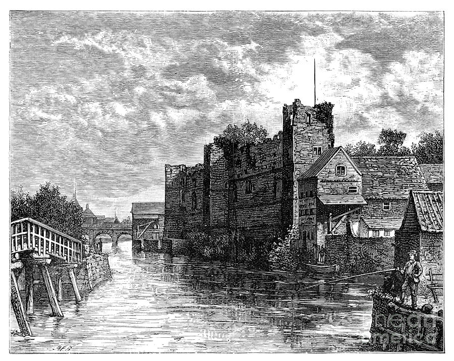 Newark Castle And The River Trent Drawing by Print Collector Newark Castle And The River Trent Drawing by Print Collector