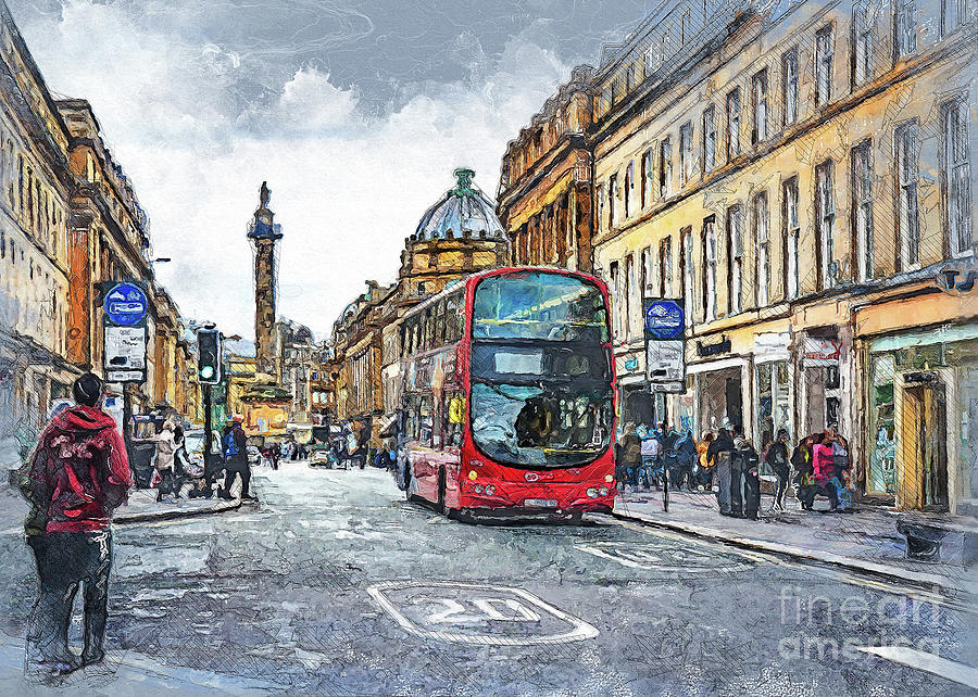 Newcastle upon Tyne city art Digital Art by Justyna Jaszke JBJart