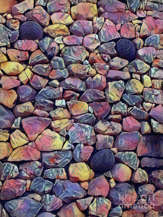 Ireland Digital Art - Newgrange Stones by Jackie MacNair