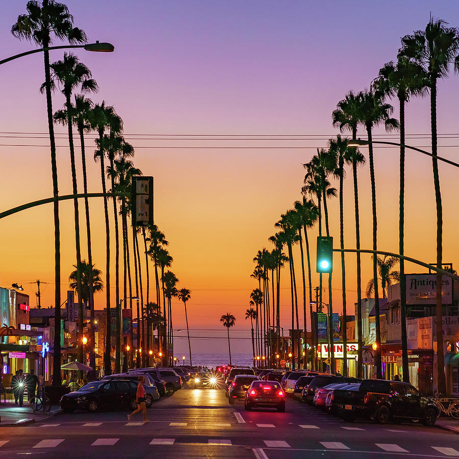 Newport Avenue In Ocean Beach, San Diego By Mcclean Photography Photograph