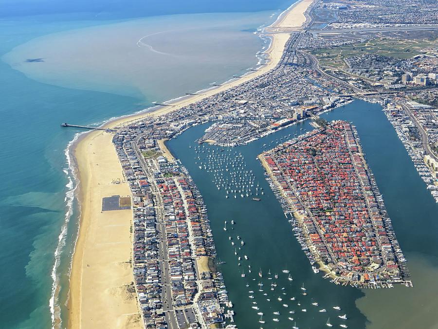 Newport Beach - Airplane Photography Photograph by Connor Beekman
