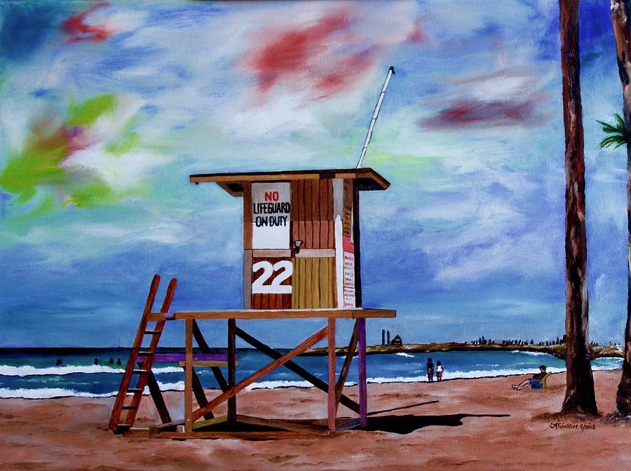 Newport Beach Lifeguard Shack Painting