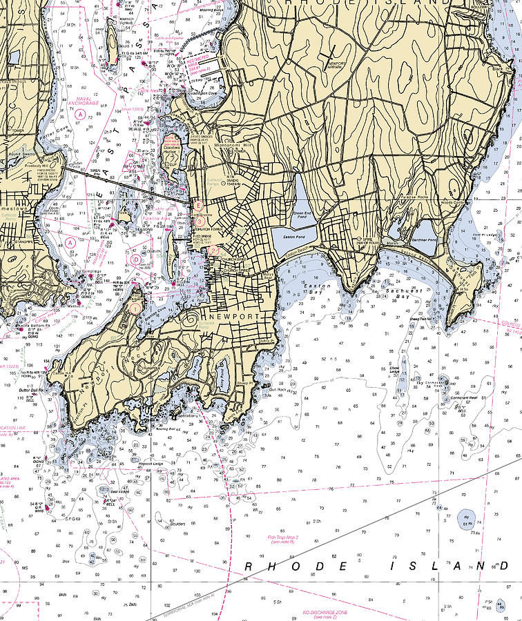 Nautical Chart Map on Tile for Custom Coastal Kitchen backsplash