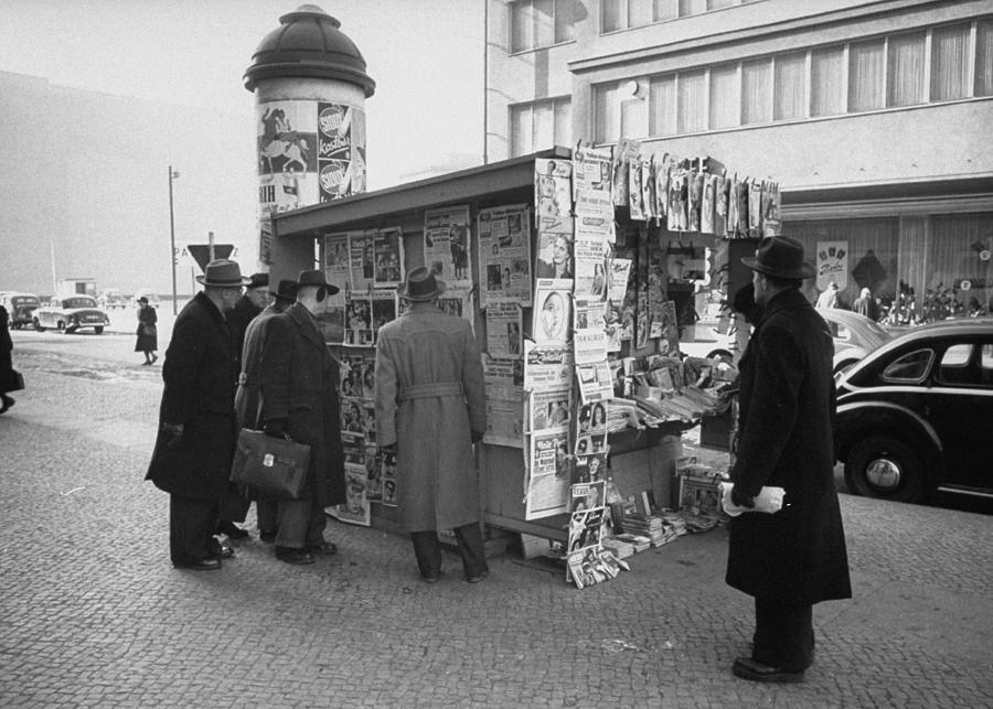 West Berlin Photograph - News Kiosk by Thomas D. McAvoy