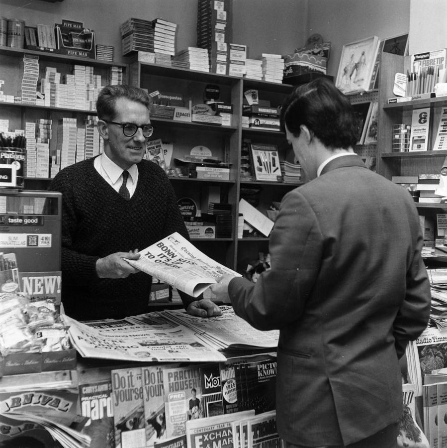 Newsagents Photograph by Evening Standard Newsagents Photograph by Evening Standard