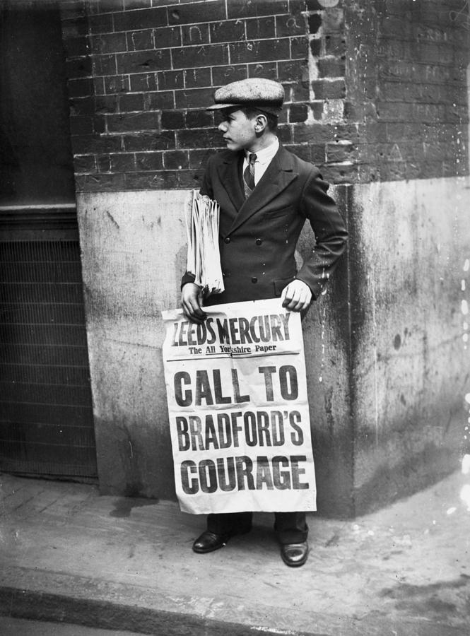 Newspaper Boy Photograph by Topical Press Agency Newspaper Boy Photograph by Topical Press Agency