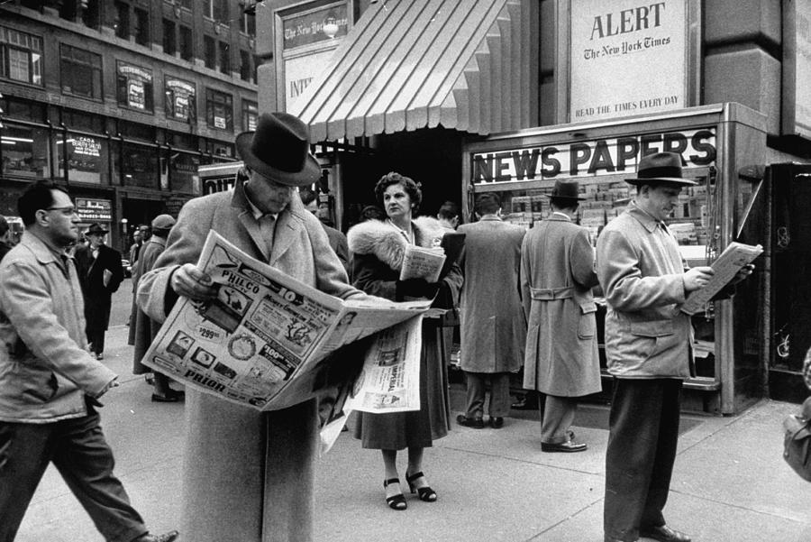 Newspaper Strike Photograph by Ralph Morse