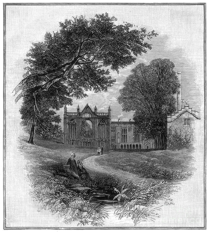 Newstead Abbey, The Ancestral Home Drawing by Print Collector