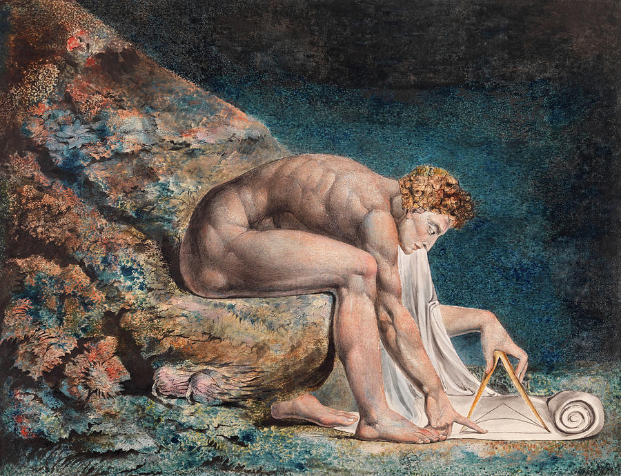 William Blake Painting - Newton, 1805 by William Blake