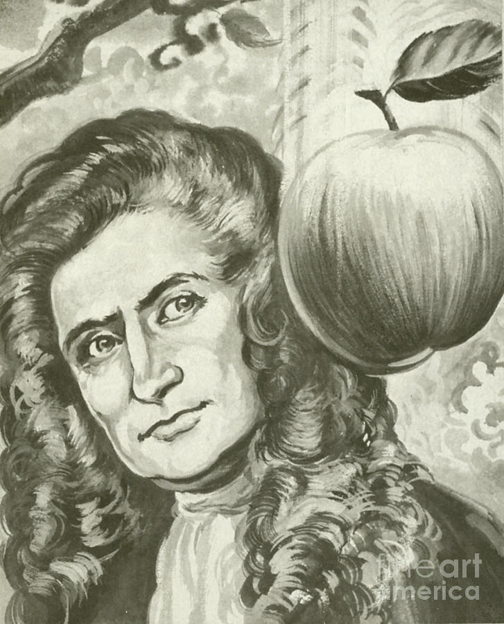 Fall Painting - Newton And The Apple by Paul Rainer