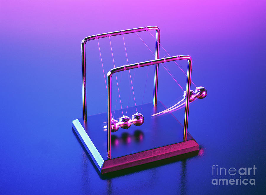 Newtons Cradle Photograph by Martyn F. Chillmaid/science Photo Library