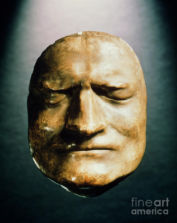 Newtons Death Mask Photograph by Royal Observatory, Edinburgh/spl