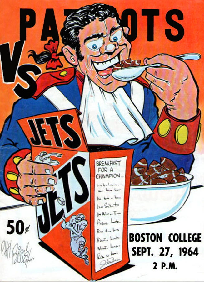 Lot Detail - 1963 NEW YORK JETS VS BOSTON PATRIOTS AFL PROGRAM - 1st YEAR  JETS