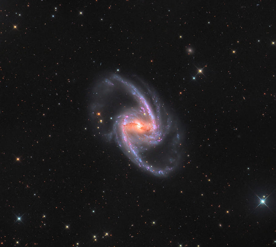 Ngc 1365, A Double-barred Spiral Galaxy Photograph by Michael Miller