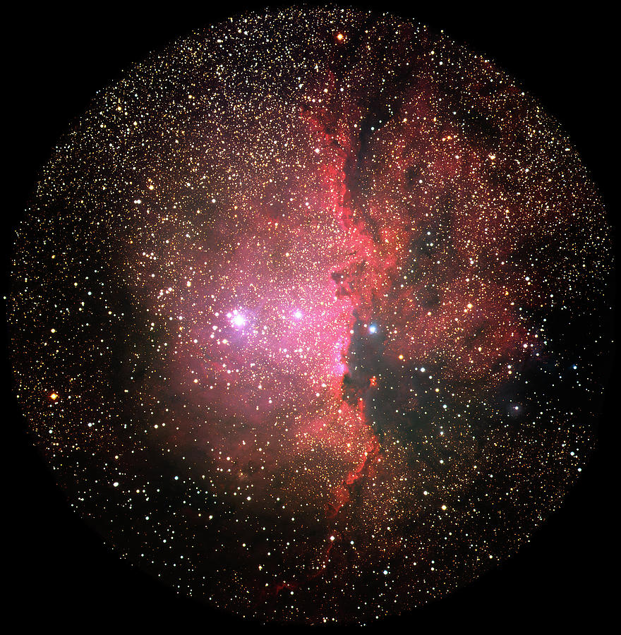 NGC 6188 glows crimson Photograph by New Digital Museum - Pixels