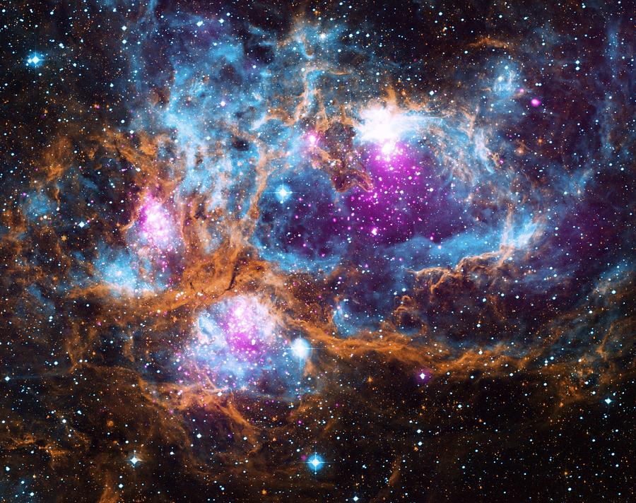 NGC 6357  cluster of clusters, NASA Painting by Celestial Images