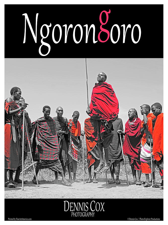 Ngorongoro Travel Poster Photograph