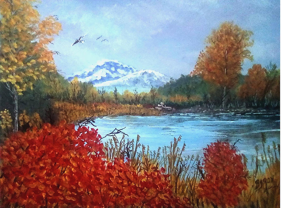 NH fall foliage Painting by Byron McKitrick - Fine Art America