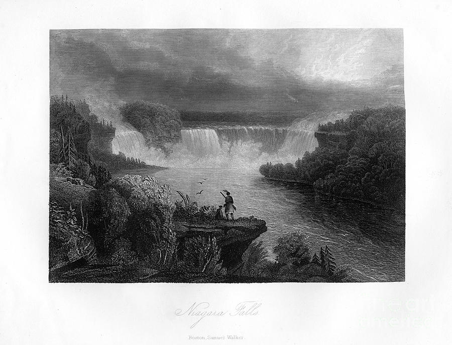 Niagara Falls, 1855 Drawing by Print Collector