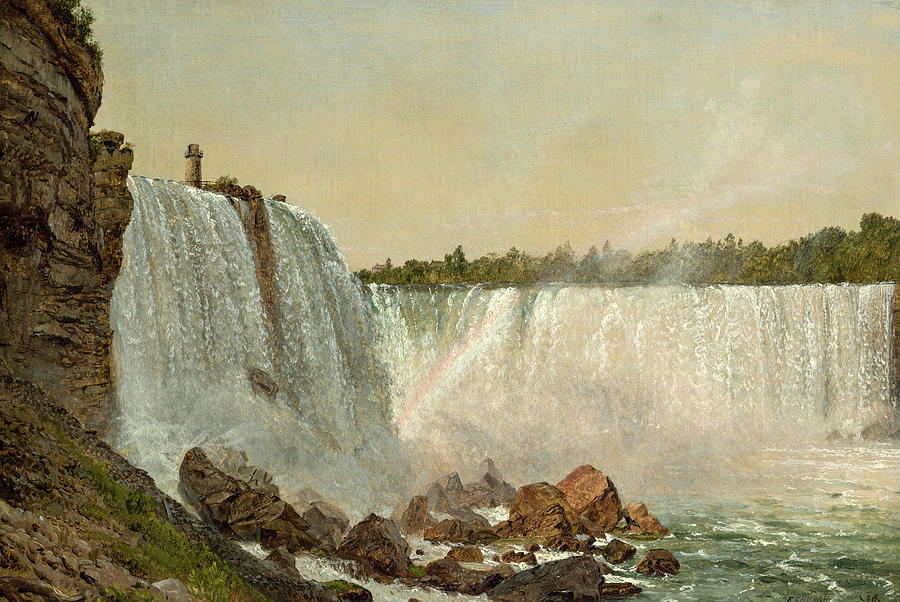 NIAGARA FALLS FROM THE AMERICAN SIDE 1867 PAINTING BY FREDERIC CHURCH REPRO