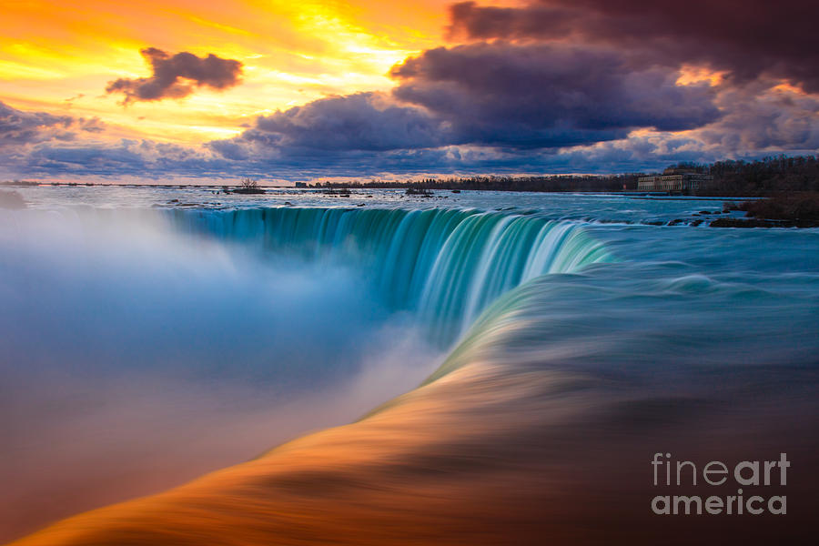 Niagara Falls At Sunset, Usa Photograph by Al Hillman