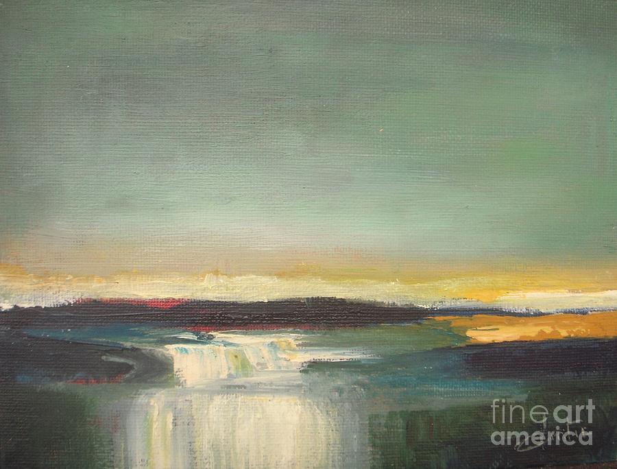 Niagara Falls at Sunset Painting by Vesna Antic