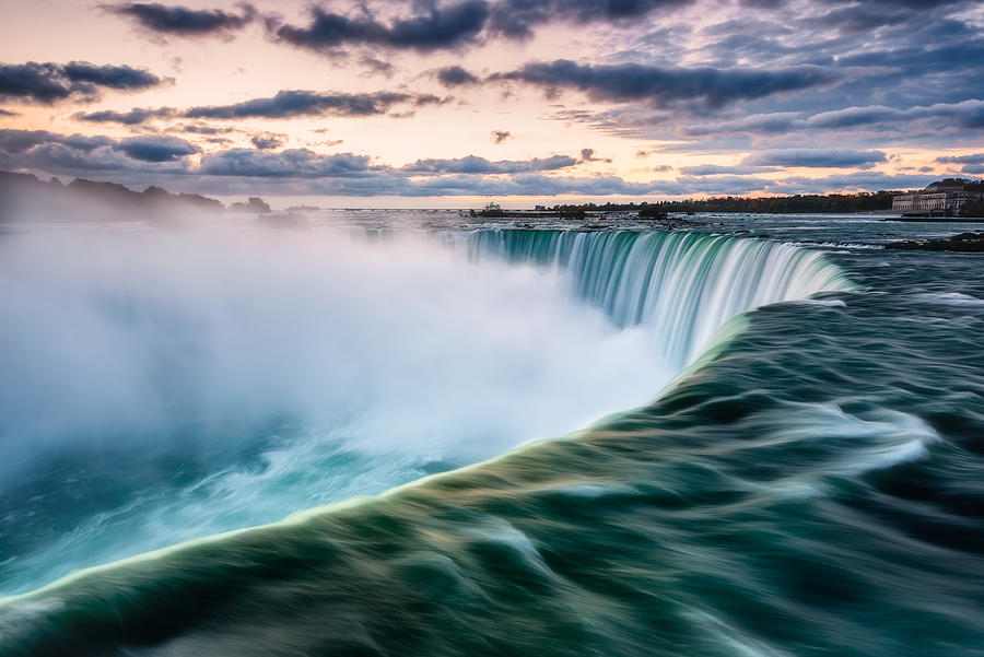 Waterfall Photograph - Niagara Falls On Sunrise by Sergey Pesterev