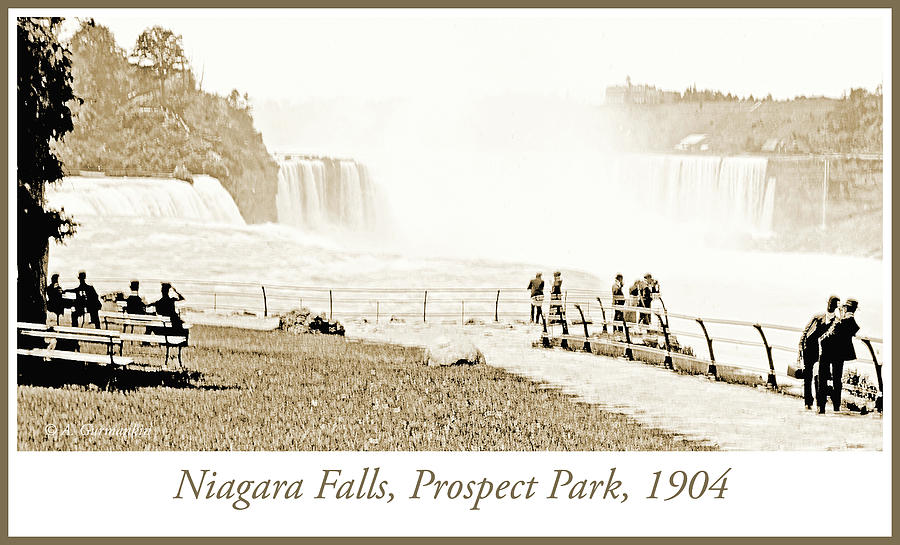 Niagara Falls, Prospect Park, 1904, Vintage Photograph Photograph by A Macarthur Gurmankin