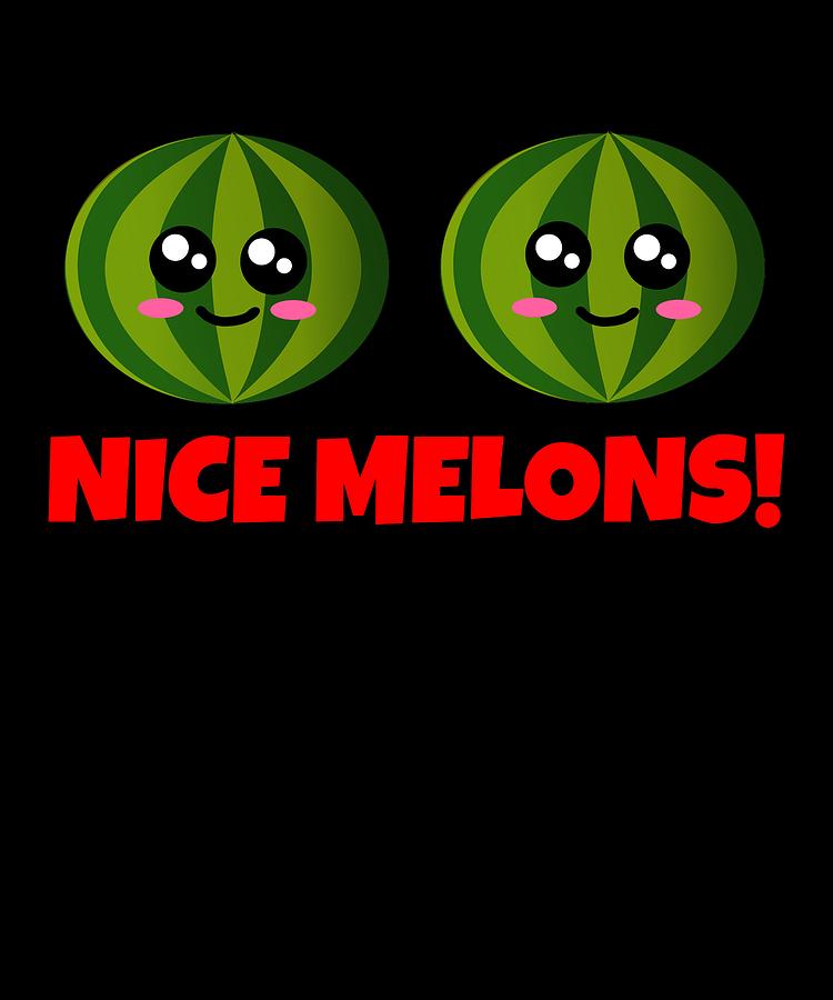 Nice Melons Funny Watermelon Pun Digital Art by DogBoo - Fine Art America