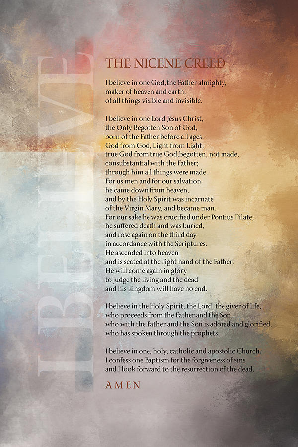 Nicene Creed - English Digital Art by Terry Davis