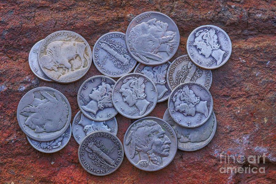 Nickels And Dimes Spare Change Digital Art