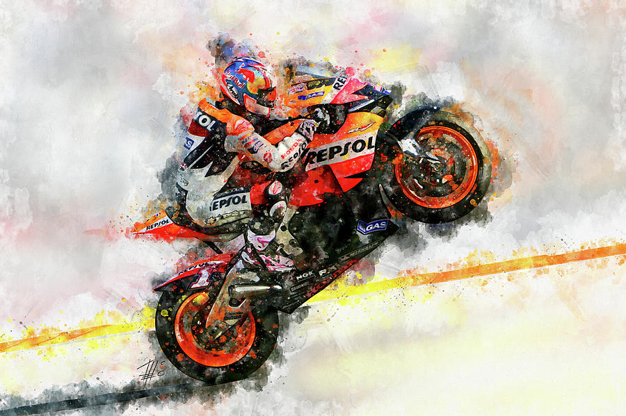 Nicky Hayden Painting by Raceman Decker | Fine Art America