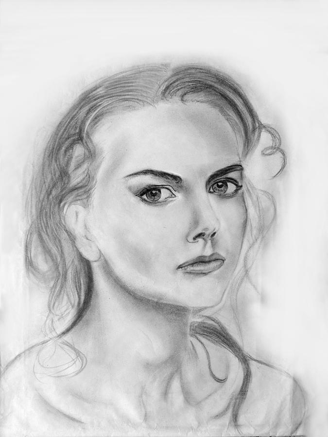 Nicole Kidman Graphite Sketch Drawing by Tejasvi Lotlikar Pixels