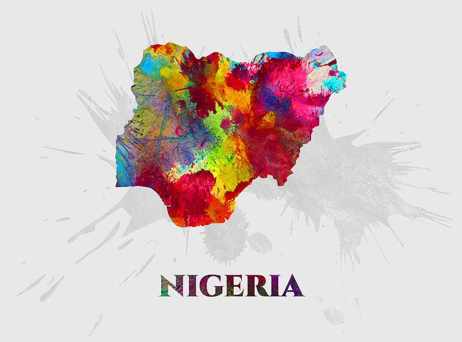 Nigeria Map Artist Singh Mixed Media By Artguru Official Maps Pixels 1667