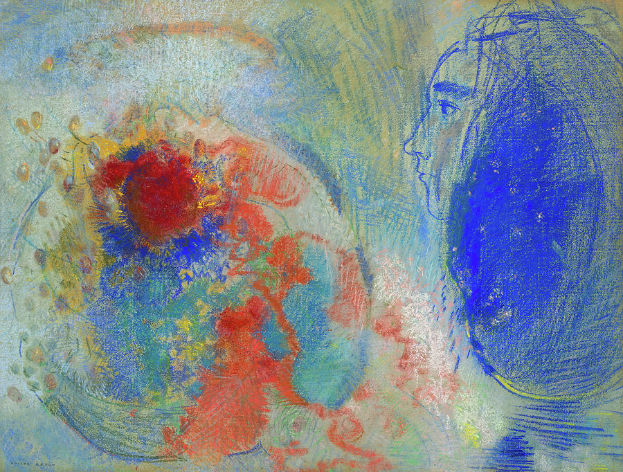 Odilon Redon Painting - Night and Day Cardboard by Odilon Redon Odilon Redon Painting - Night and Day Cardboard by Odilon Redon