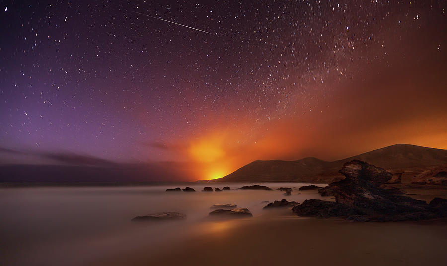 Night At Fuerteventura Beach Tab Photograph by Martin Zalba