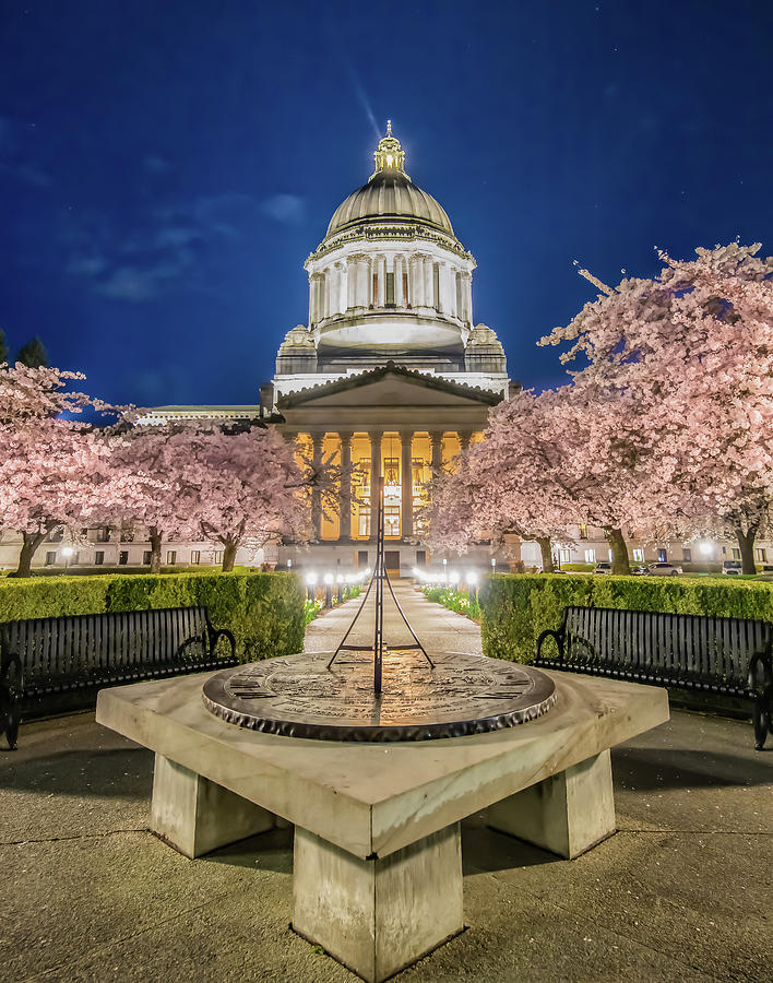 Night at the Capitol Photograph by Judi Kubes