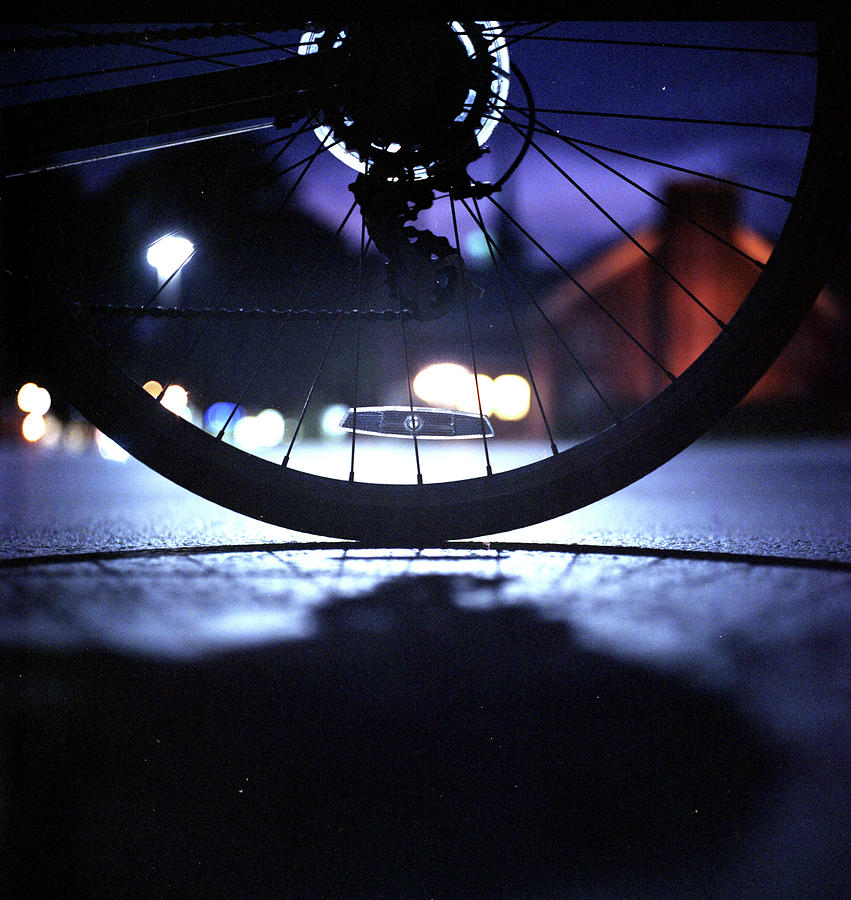 Night Bike Photograph by Sam Luther