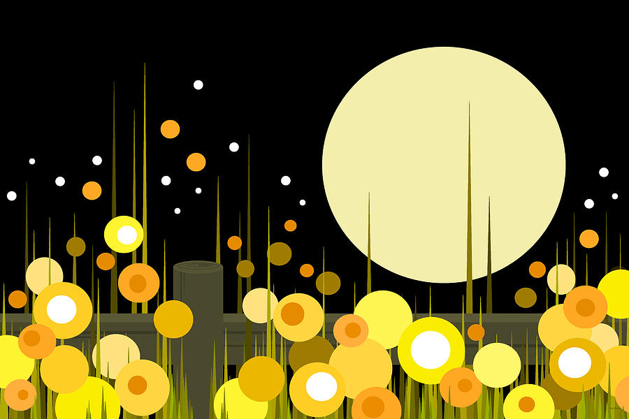 Flowers Digital Art - Night Blooming Flowers by Val Arie Flowers Digital Art - Night Blooming Flowers by Val Arie