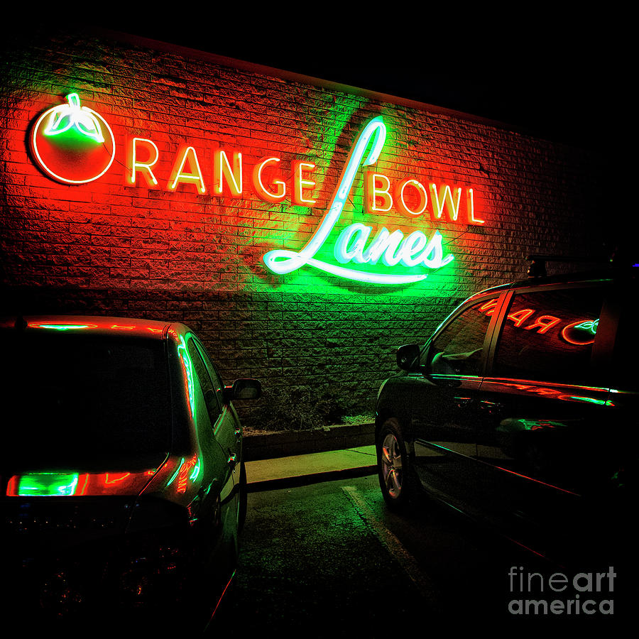 Night Bowling Photograph by Lenore Locken