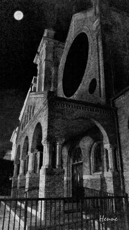 Night Church Digital Art by Robert Henne