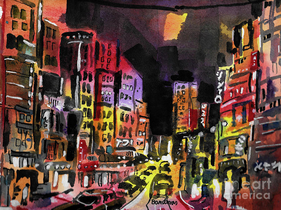 Night City Painting by Terry Banderas