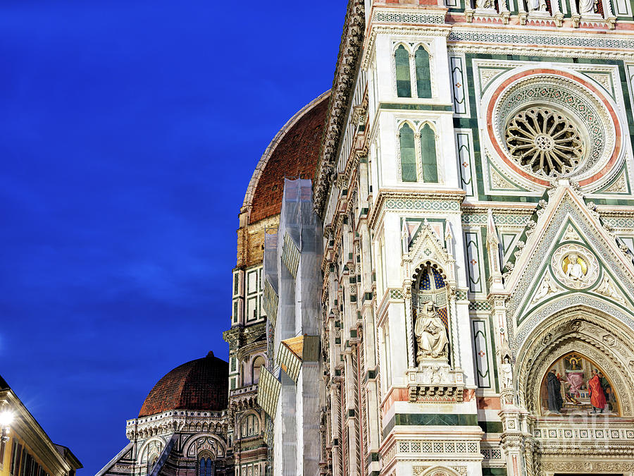 Night Colors at the Duomo di Firenze Photograph by John Rizzuto